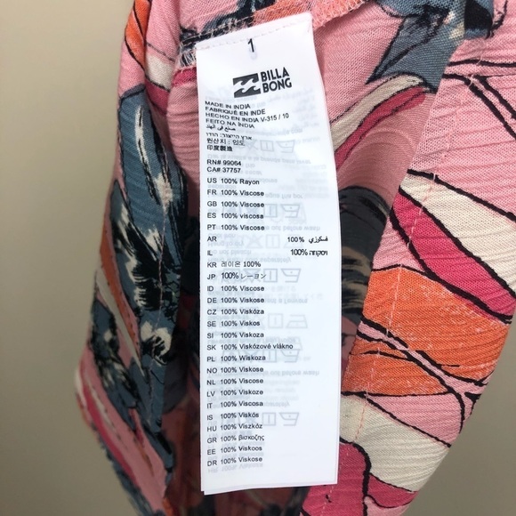 Billabong Florida Fever Babydoll Floral Mini Dress - Picture 9 of 9